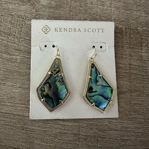 Kendra Scott NWT Alex Gold Abalone Shell Drop Earrings